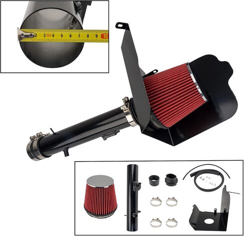 Philtop High Performance Aluminium Air Comply System System مع مرشح لعام 2016 2017 2018 2018 2020 Tacoma 3.5L زيادة التسارع وهرل المحرك ، وقوة الحصان وعزم الدوران in Kuwait