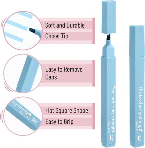 Mr. Pen-Pet-Plitlets مع نظام ترميز الألوان ، 8 عبوات ، باستيل الناعمة الجمالية ، ألوان متنوعة ، علامات الكتاب المقدس لا تنزف من خلال in Saudi Arabia