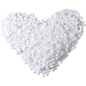 1 Box 2000 Pieces Fuse Beads Bulk 5mm Melting Beads Craft Black and White Plastic Tube Melty Compatible Bead Hama Bead Refills for DIY Crafts Handmade Decoration Holiday Creative Gifts in Kuwait