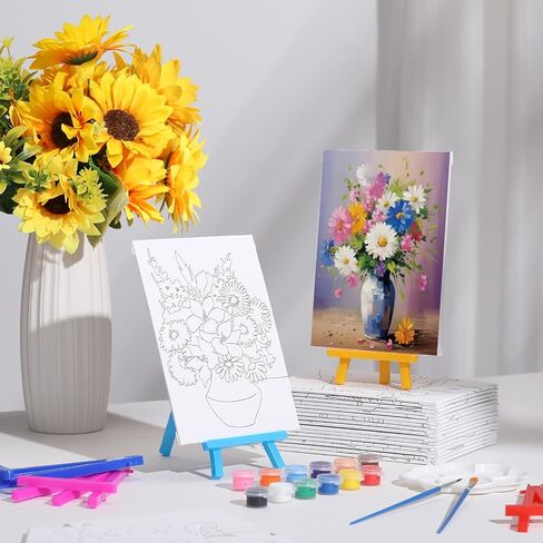 Blosssound 24 Set Halloween Pre Drawn Canvas 5x7'' with Easel in Kuwait