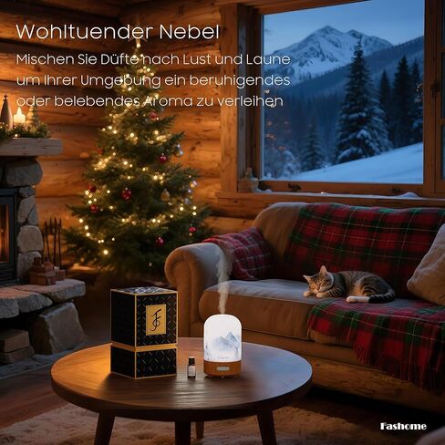 Essential Oil Diffuser Handmade Glass, Quiet 6-in-1 High-End Humidifier, Home Aromatherapy Fragrant Aroma Diffuser with Multiple LED Light Modes Timer and Auto-Off Safety Switch, Gift Choice in Kuwait