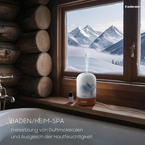 Essential Oil Diffuser Handmade Glass, Quiet 6-in-1 High-End Humidifier, Home Aromatherapy Fragrant Aroma Diffuser with Multiple LED Light Modes Timer and Auto-Off Safety Switch, Gift Choice in Kuwait