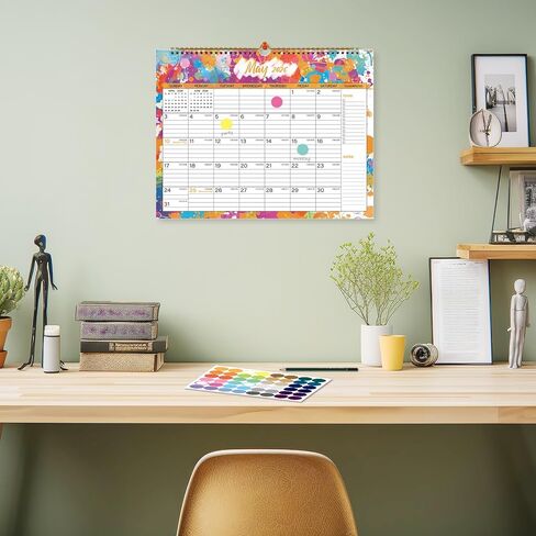 2025-2026 Wall Calendar, Calendar 2025-2026, 18 Month Calendar July 2025 - December 2026, 14.8" X 11.5", Calendar with Twin-Wire Binding, Hanging Hook and Julian Dates (Seasonal Designs) in Kuwait