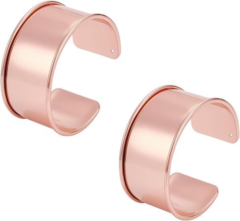 UNICRAFTALE 2pcs Platinum Grooved Bangles Punk Style Wide Band Open Cuff Bangle Adjustable Alloy Wrist Cuff Wrap Bracelet for Gemstone Leather Inlay Bangle Making 34.5mm Wide in Saudi Arabia