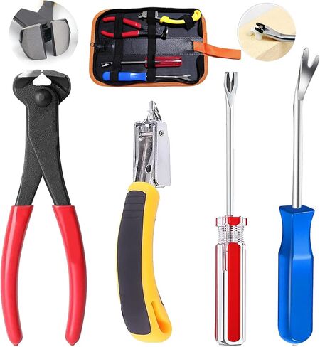 2pcs Upholstery Staple Remover Nail Remover Tool with Nail Puller Pliers Tack Puller, Staple Puller Remove Nails from Furniture Floor Wall Wooden Case Picture in Kuwait