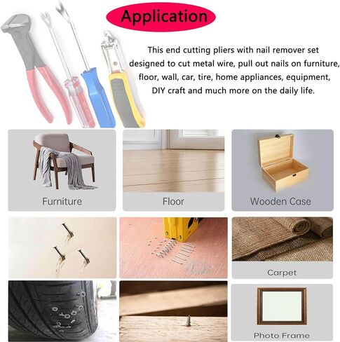2pcs Upholstery Staple Remover Nail Remover Tool with Nail Puller Pliers Tack Puller, Staple Puller Remove Nails from Furniture Floor Wall Wooden Case Picture in Kuwait