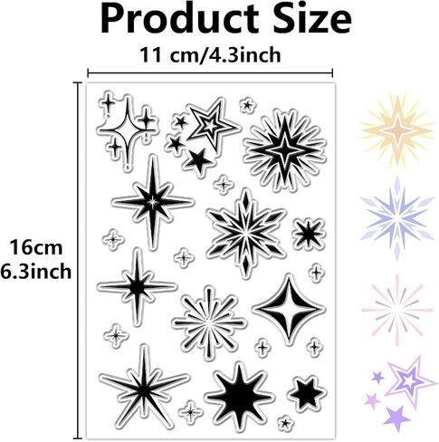 CRASPIRE COLOR ROTATCHES Rubber Stamps Palette Clear Clear Stamps Resparent Silicone Stamp Seals for Journaling Card Decor in Saudi Arabia