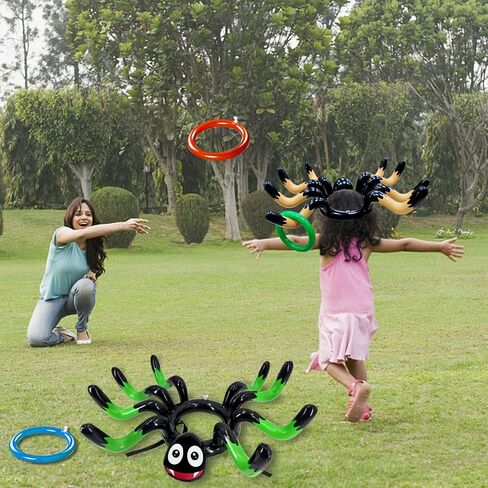 TURNMEON 3 Pack Inflatable Reindeer Antler Ring Toss Game for Christmas Holiday Thanksgiving Xmas Party Game Headband Inflatable Toys for Holiday Family School Photo Props Game(3 Antlers, 12 Rings) in Saudi Arabia