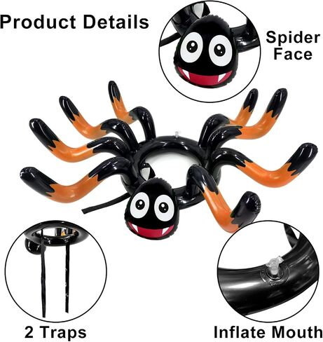 TURNMEON 3 Pack Inflatable Reindeer Antler Ring Toss Game for Christmas Holiday Thanksgiving Xmas Party Game Headband Inflatable Toys for Holiday Family School Photo Props Game(3 Antlers, 12 Rings) in Saudi Arabia