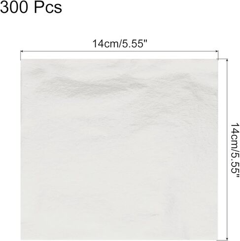 MECCANIXITY 300 Pcs Gold Leaf Sheets 5.5" x 5.5" Imitation Gold Foil Sheets for Crafts,Picture Frames,Sculpture,Nails and DIY Arts Decoration,Dark Silver in Kuwait