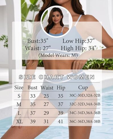 بيكيني كاراك للسيدات المرتفع محيط بقطعة قطعتين من سباحة السباحة الأشرطة القابلة للتعديل بدلات رياضية للاستحمام in Kuwait