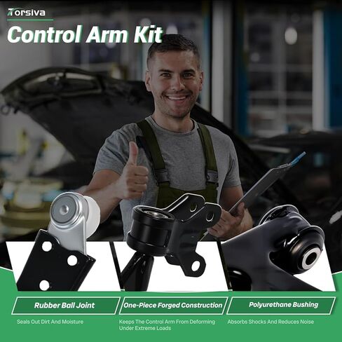 2PCS Front Lower Control Arm w/Ball Joint Driver Passenger Side Fit for Ford 2013 2014 2015 2016 2017 2018 2019 Escape 524-113 524-114 K622136 K622161 in Kuwait