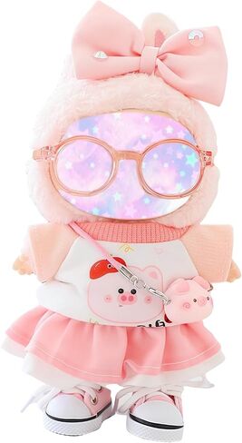 Labubu Clothes, labubu Outfit, Labubu Keychain Accessories, Cute Kawaii Fashion Skirt Overalls Set 6 Pieces for 15cm & 17cm Labubu, Hats Clothes for Labubu (No Doll) in Saudi Arabia