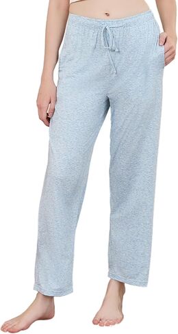 U2SKIIN Women's Pajama Bottoms, Soft Lounge Pajama Pants for Women, Lightweight PJ Pants for Home & Relaxation(Light Green Mel. M) in Saudi Arabia