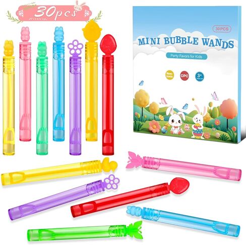 4th of July Party Favors Mini Bubble Wands 30PCS Fourth of July Toys for Kids Red White and Blue Bubbles Independence Day Decorations Patriotic Accessories Classroom Prizes Outdoor Gifts Girls Boys in Kuwait