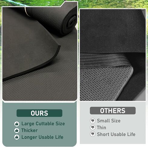 2 عبوات 23.6 × 15 بوصة وسادة تسوية أسماك السمك ، 6 مم ، حصيرة سمكة الرغوة السميكة حصيرة غير قابلة للانزلاق نوبرين مقاوم للصدمات سهلة للمياه حماية أرضية مستقرة أسود in Kuwait