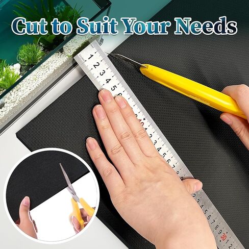 2 عبوات 23.6 × 15 بوصة وسادة تسوية أسماك السمك ، 6 مم ، حصيرة سمكة الرغوة السميكة حصيرة غير قابلة للانزلاق نوبرين مقاوم للصدمات سهلة للمياه حماية أرضية مستقرة أسود in Kuwait