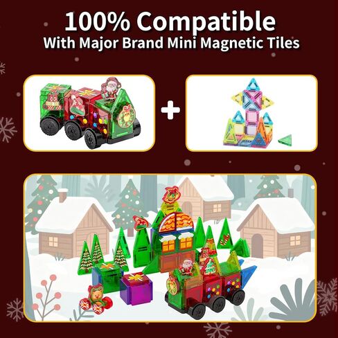 Magnetic Tiles Farm Animal Toy Set with Interactive Cow & Horse, Magnetic Building Blocks for Kids Ages 3-5 4-8 5-7, Magnet Tiles Educational STEM Toy for Boys & Girls in Saudi Arabia
