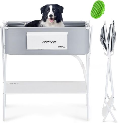 B4 Dog Bathtub Dog Washing Station مع فرك لقطط الكلاب الصغيرة المتوسطة ، حوض قابلة للطي للكلاب للاستحمام والاستمالة ، حوض استحمام الكلب القابل للطي ، الداخلية والخارجية in Kuwait