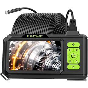 5.5mm Dual Lens Endoscope Camera with Light, 16.5ft Cable Handheld Digital Borescope with 4.3'' IPS Screen, Inspection Camera 1080P Lens with Adjust LED Lights, IP67 Waterproof Scope Camera for Swer in Kuwait