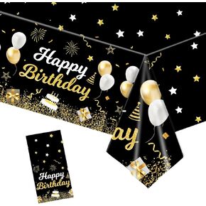 Happy Birthday Tablecloths,Plastic Disposable Sliver Tablecover Birthday Table Party Confetti Sprinkles Table Covers for Kids Adults Home Party Decor 54 X 108 Inch (Sliver) in Kuwait
