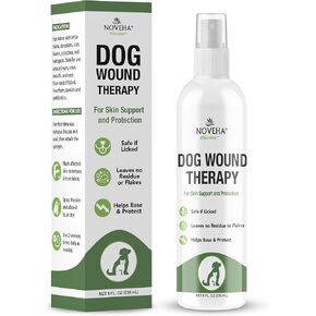 NOVEHA Dog Ear Therapy - Soothes Itchiness, Cleans Ear Canal, and Controls Odor, Ear Cleaner for Dogs - Stop Ear Itching That May Cause Infection - Hypochlorous Acid Cleaning Solution - 8 oz Bottle in Saudi Arabia
