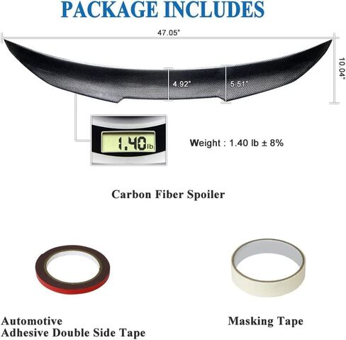 AeroBon Real Carbon Fiber Trunk Spoiler Compatible with 2015-2020 BMW F82 M4 Coupe Spoiler (MV Style) in Saudi Arabia