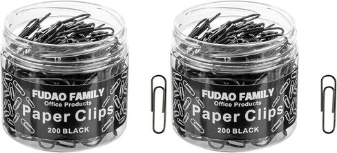 Small Paper Clips, 1.1 Inch Paper Clip, 200 pcs Paperclips (Small, Black) in Saudi Arabia