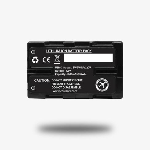 Core NANOU98X, 98wh Micro Sized Sony BPU-Style Smart Battery Pack, 14.8v 6.6Ah. 10A Draw with Fuel Gauge, USBCPD and Ptap in Saudi Arabia