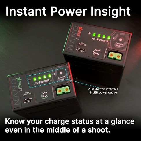 CoreSWX LLC Core NANOU98X, 98wh Micro Sized Sony BPU-Style Smart Battery Pack, 14.8v 6.6Ah. 10A Draw with Fuel Gauge, USBCPD and Ptap in Saudi Arabia