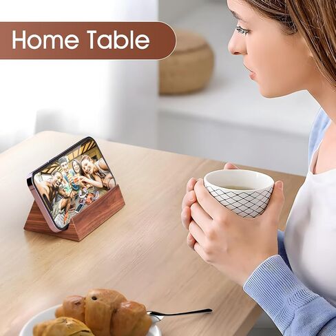 حامل بطاقة عمل Maxgear Walnut Wood للمكتب ، وقصة عرض خشبية أنيقة ، ومنظم بطاقات مكتب المستطيل ، ومكتب سطح المكتب الاحترافي لبطاقات العمل in Kuwait
