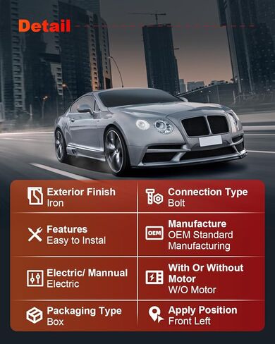 cciyu Power Window Regulator With Motor Replacement for 1997-2004 for Chevrolet for Corvette Front Left Driver Side in Kuwait