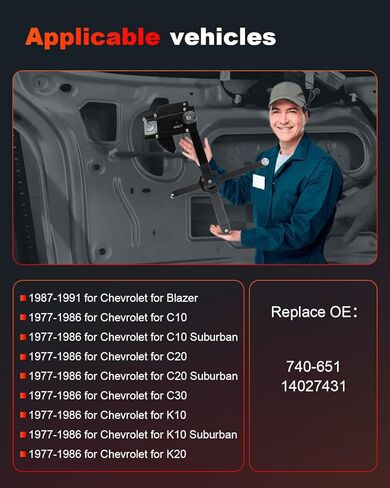 cciyu Power Window Regulator With Motor Replacement for 1997-2004 for Chevrolet for Corvette Front Left Driver Side in Kuwait