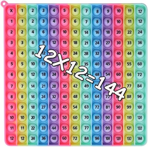 AK-SHIP ​Multiplication Table Learning Chart, 12X12 Multiplication, Design Number Fidget Math Toy for Teachers and Students to Create Various Mathematical Operations, Fidget Learning Math Games in Saudi Arabia