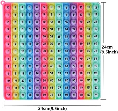 AK-SHIP ​Multiplication Table Learning Chart, 12X12 Multiplication, Design Number Fidget Math Toy for Teachers and Students to Create Various Mathematical Operations, Fidget Learning Math Games in Saudi Arabia