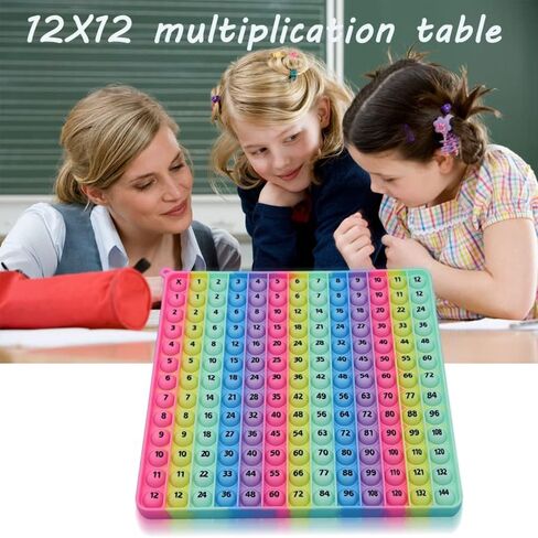 AK-SHIP ​Multiplication Table Learning Chart, 12X12 Multiplication, Design Number Fidget Math Toy for Teachers and Students to Create Various Mathematical Operations, Fidget Learning Math Games in Saudi Arabia