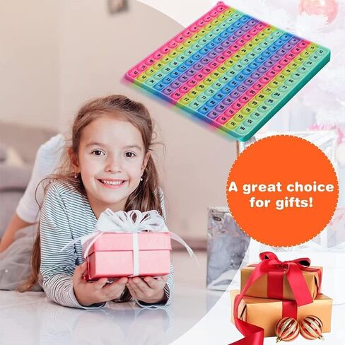 AK-SHIP ​Multiplication Table Learning Chart, 12X12 Multiplication, Design Number Fidget Math Toy for Teachers and Students to Create Various Mathematical Operations, Fidget Learning Math Games in Saudi Arabia
