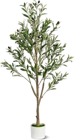 3FT Artificial Olive Tree, Indoor Faux Olive Tree Fake Potted Silk Olive Tree Plants with Lifelike Branches & Fruits for Home Office Decor in Saudi Arabia