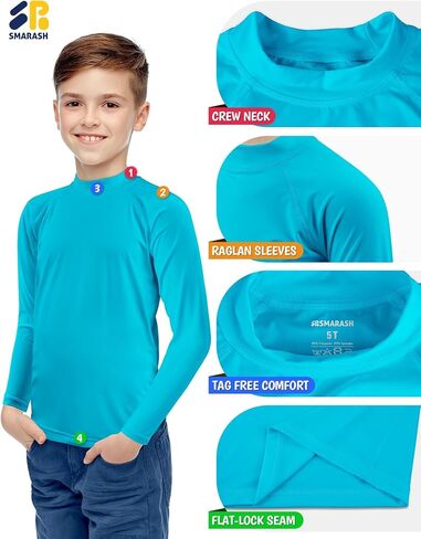 فتيات السباحة قميص طويل الأكمام حارس جلدي السباحة UV Rashguard للأطفال طفل صغير in Kuwait