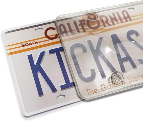 أغطية لوحة الترخيص والإطارات ، أغطية لوحة ترخيص 2 حزمة ، وكسر التحرير والسرد ، ولوحات ترخيص السيارة غير القابلة للكسر ، يلائم أي لوحات أمريكية قياسية مع قبعات مسامير (رمادية) in Kuwait