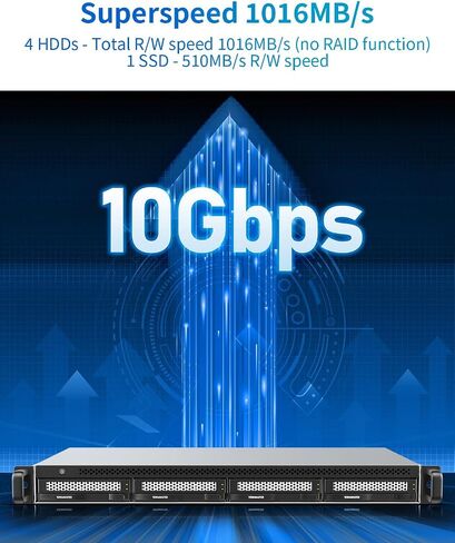 حاوية محرك الأقراص الصلبة الخارجية TERRAMASTER D4-320 - 4bay USB 3.2 Gen2 بسرعة 10 جيجابت في الثانية من النوع C USB للتخزين والتوصيل والتشغيل القابل للتبديل السريع (بدون قرص) in Kuwait