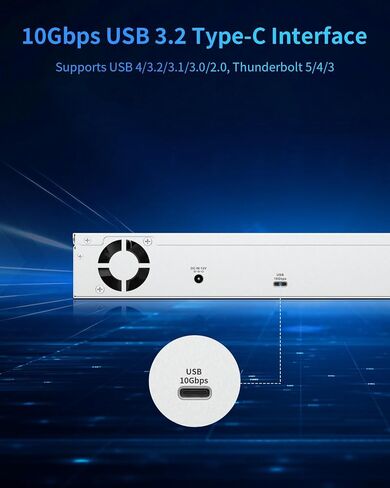 حاوية محرك الأقراص الصلبة الخارجية TERRAMASTER D4-320 - 4bay USB 3.2 Gen2 بسرعة 10 جيجابت في الثانية من النوع C USB للتخزين والتوصيل والتشغيل القابل للتبديل السريع (بدون قرص) in Kuwait
