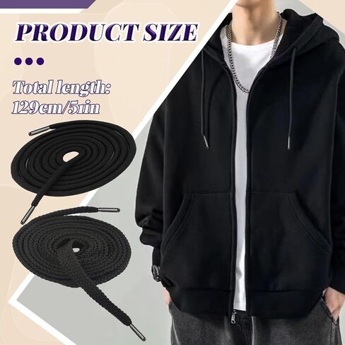 Walwal 1 Pack 51 inch prapstrings الحبل الربابي القطني ، مناسب لسروال أسواق للعرطات (حبل برتقالي أسود ، رأس أسطواني بلاستيكي) in Kuwait