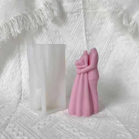 قوالب الشموع - قالب السيليكون لصنع الشموع ، قوالب ثلاثية الأبعاد DIY لشمع الصويا ، شمع العسل ، الشمعة المعطرة ، هدايا عيد الحب (عمود على شكل حرف U) in Kuwait