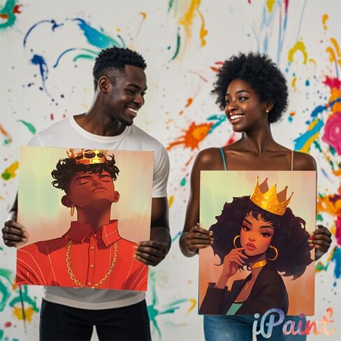 2Pcs Paint and Sip Kit for Adults,Pre Drawn Canvas to Paint for Flower Butterfly Date Night for Couples DIY Acrylic Painting Kits 8×10 (Skull Couple) in Saudi Arabia