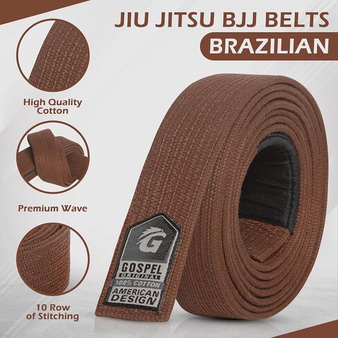 GOSPEL Pearl Weave Series BJJ Belt for Men & Women | Brazilian Jiu Jitsu Belt with Pearl Colors in Saudi Arabia