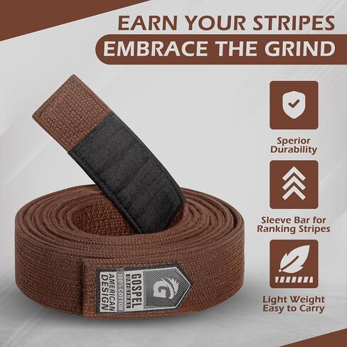 GOSPEL Pearl Weave Series BJJ Belt for Men & Women | Brazilian Jiu Jitsu Belt with Pearl Colors in Saudi Arabia