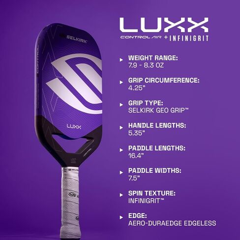 2024 Selkirk LUXX Control Pickleball Paddle | Florek Carbon Fiber Pickleball Paddle with a Polypropylene X7 Core | The Pickle Ball Paddle Designed for Unmatched Control and Added Power in Kuwait