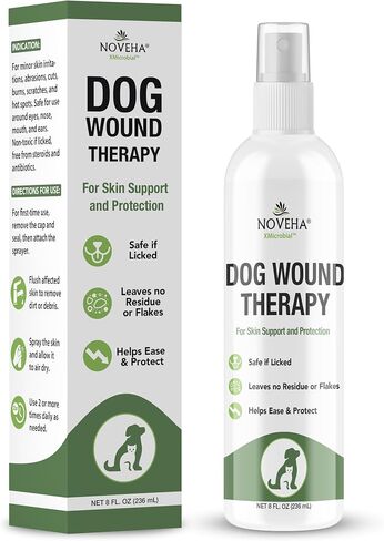 NOVEHA Dog Ear Therapy - Soothes Itchiness, Cleans Ear Canal, and Controls Odor, Ear Cleaner for Dogs - Stop Ear Itching That May Cause Infection - Hypochlorous Acid Cleaning Solution - 8 oz Bottle in Kuwait