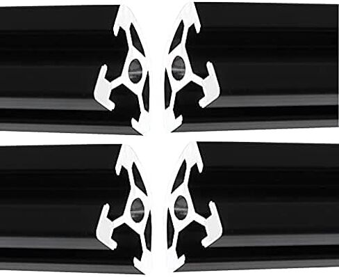 2 Pack 2020 Aluminum Extrusion Profile Round Arc Length 39.37 inch / 1000mm Black, 20 x 20mm 20 Series T Type T-Slot European Extrusions Profile Anodized Linear Rail Guide Frame for CNC in Kuwait